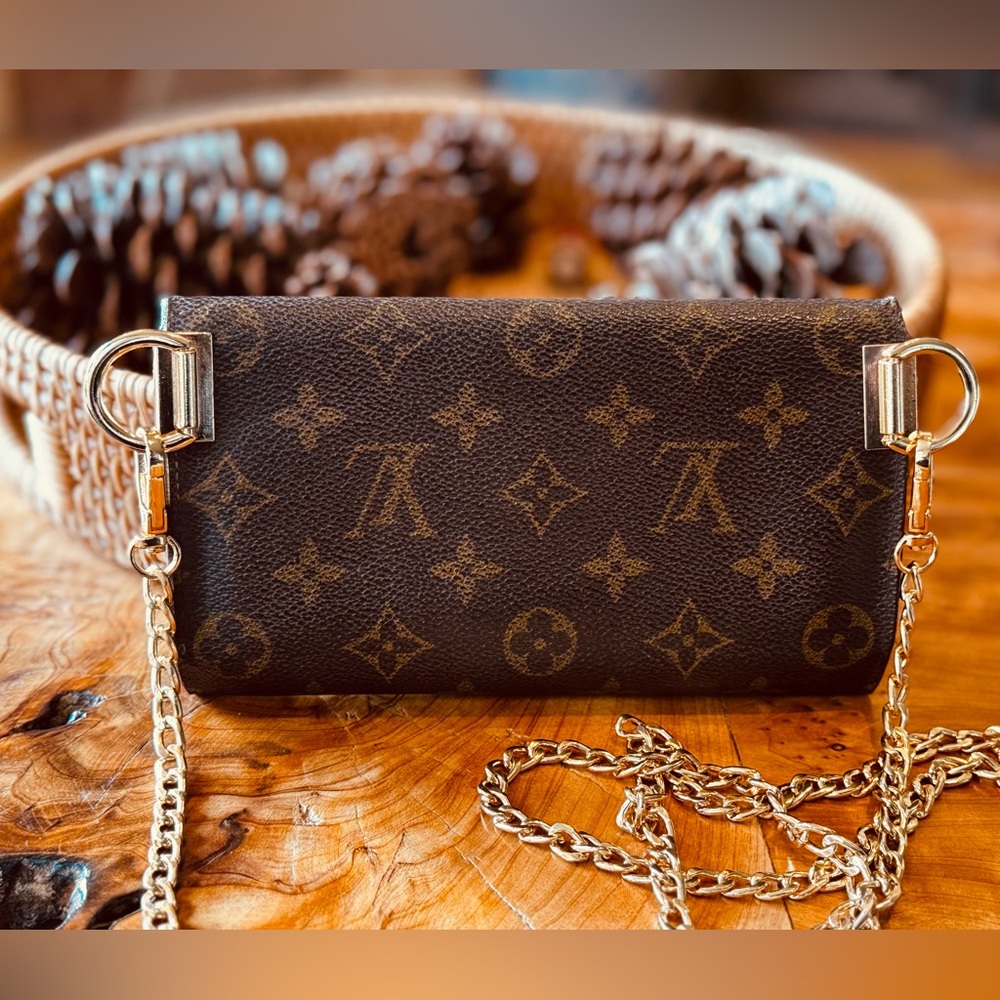 Louis Vuitton international monogram, long wallet, converted Crossbody vintage - Picture 4 of 15